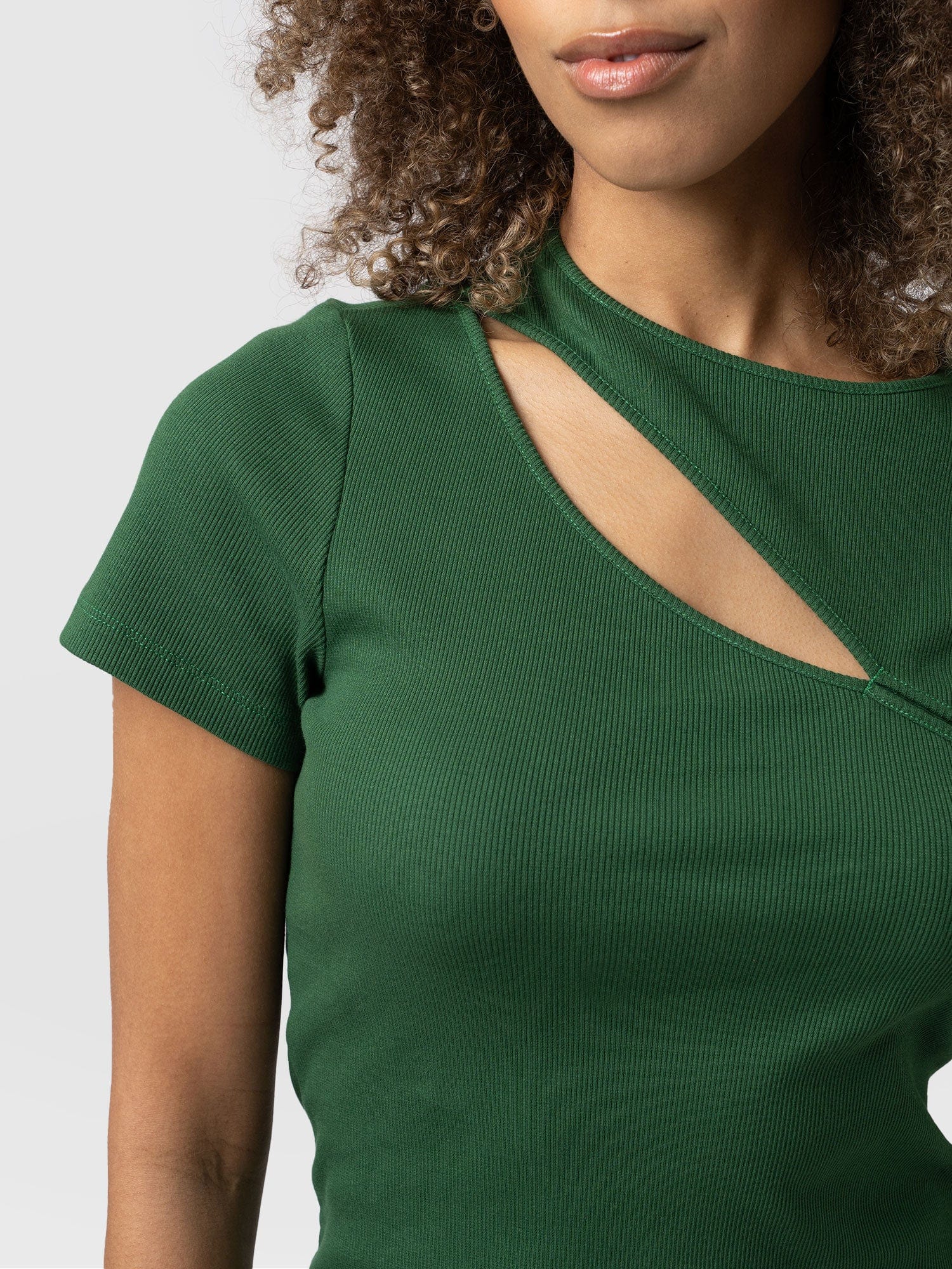 Reveal Crew Neck Dress Basil Green - Women's Dresses | Saint + Sofia® UK
